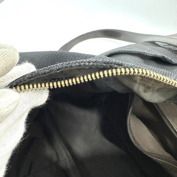 LOUIS VUITTON M93066 Damier-Jean Akatan Hand Bag Shoulder Bag Canvas Black - Picture 10 of 16